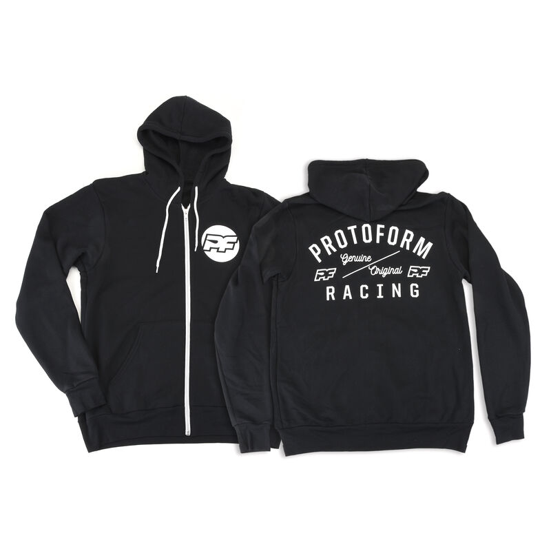 PF Bona Fide Black Zip-Up Hoodie, Small