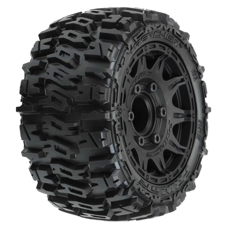 1/10 Trencher LP F/R 2.8" MT Tires Mounted 12mm/14mm Black Raid (2)