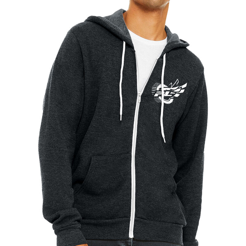 Pro-Line Wings Gray Zip-Up Hoodie, Large